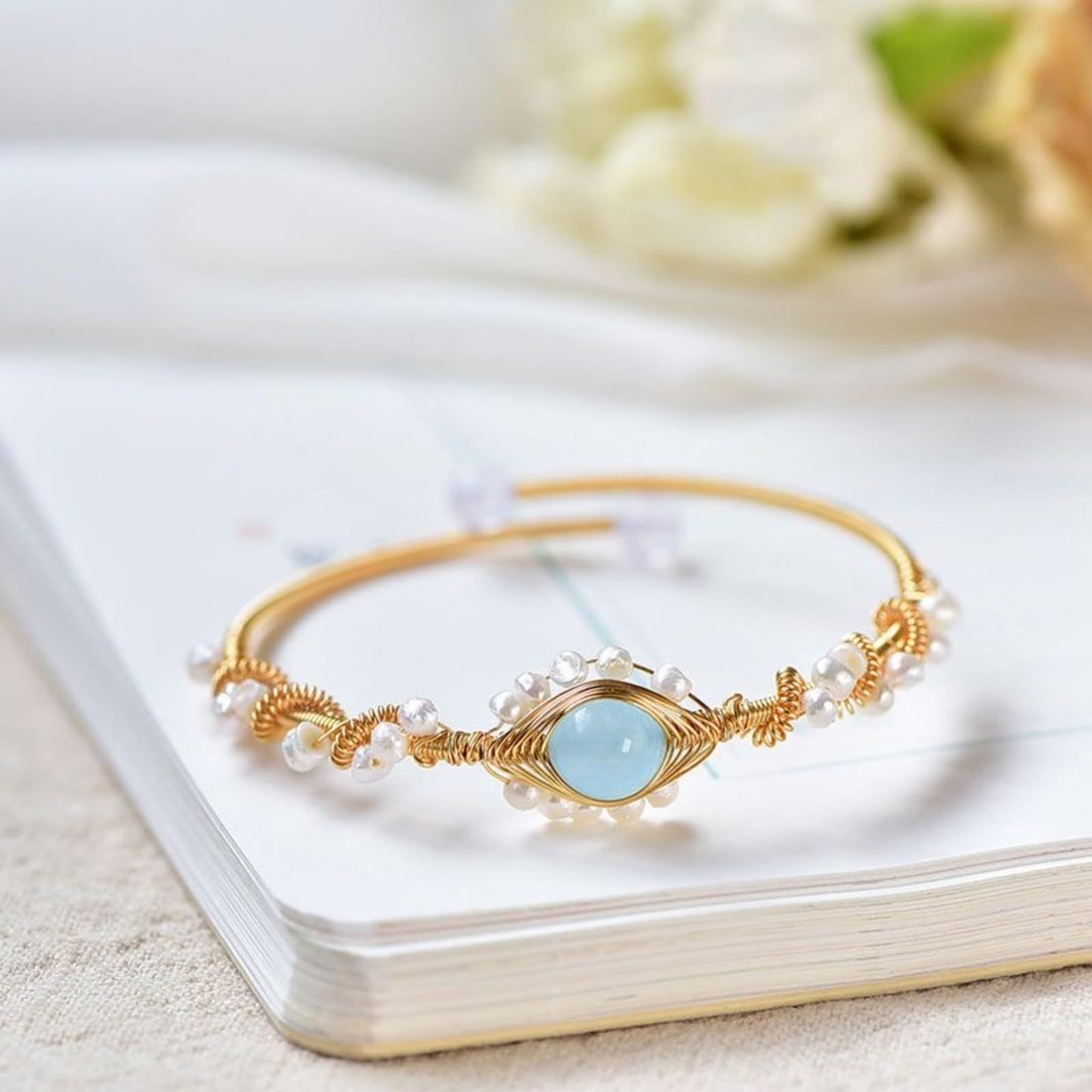 Noxypera Gold Plating Pearl Bracelets