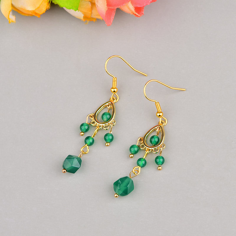 Noxypera Green Agate Earrings