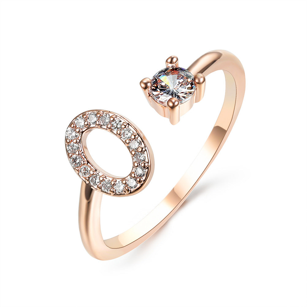 Noxypera Adjustable 26 Initial Letter Ring