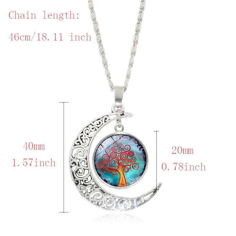 Noxypera Tree of Life Time Gemstone Earrings Necklace Set