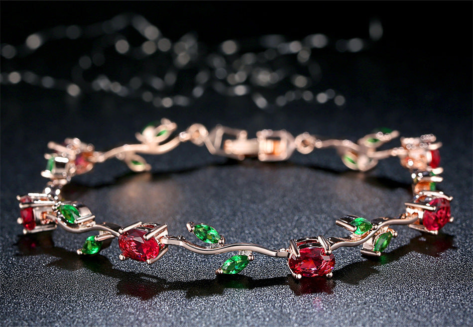 Noxypera Silver Plated Crystal Bracelet