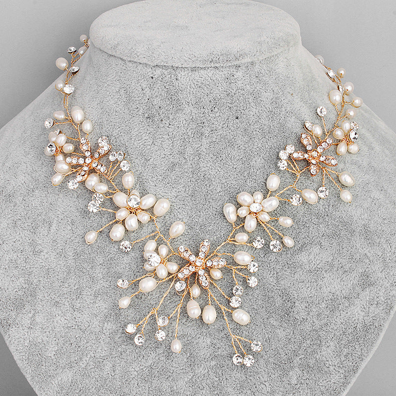 Noxypera Pearl Necklace And Earring Set