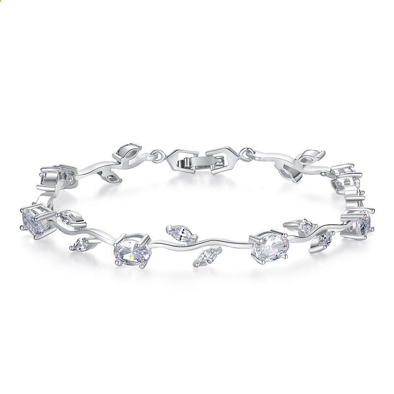 Noxypera Silver Plated Crystal Bracelet