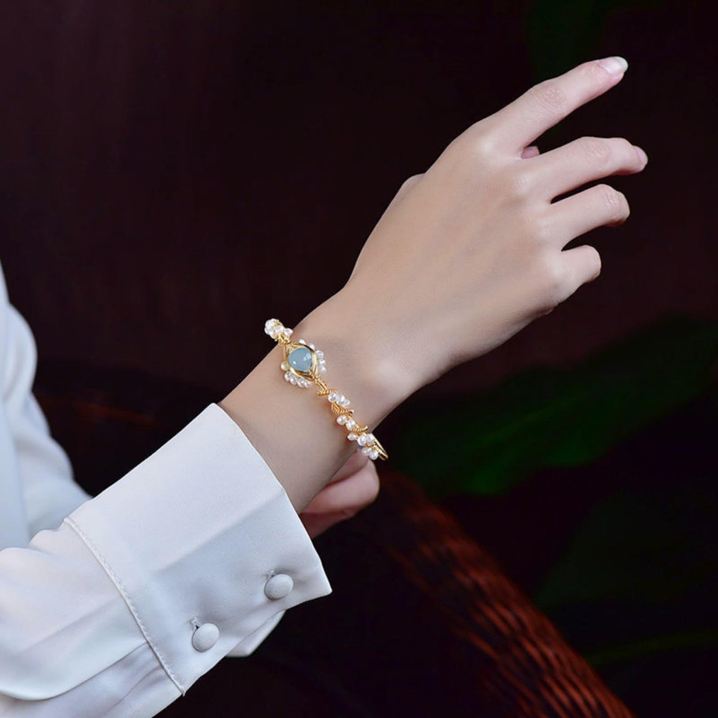 Noxypera Gold Plating Pearl Bracelets