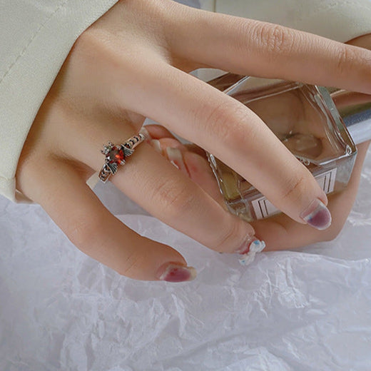 Noxypera S925 Silver Ruby Ring