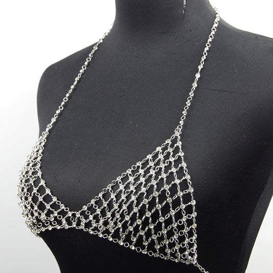 Noxypera Leisure Nightclub Body Chains Artificial Diamond Chest Necklace