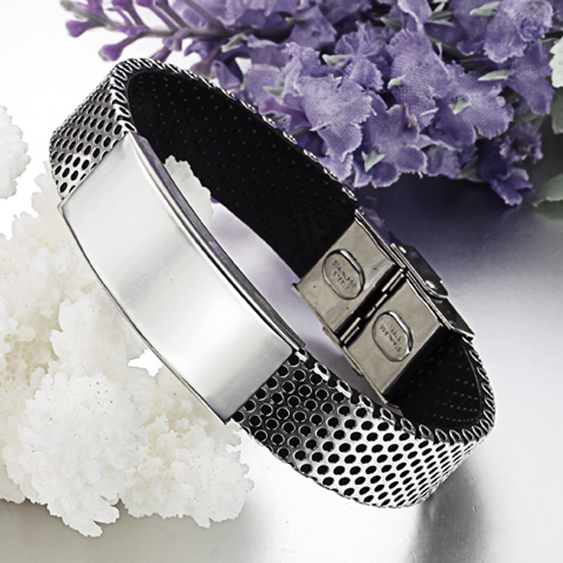 Noxypera Titanium Leather Men's Bracelet