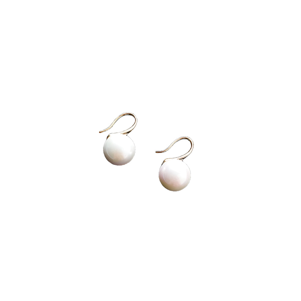 Noxypera 18K Thick Gold-Plated Pearl Earrings