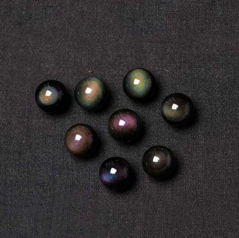 Noxypera Natural Obsidian Pearl Pendant Necklace
