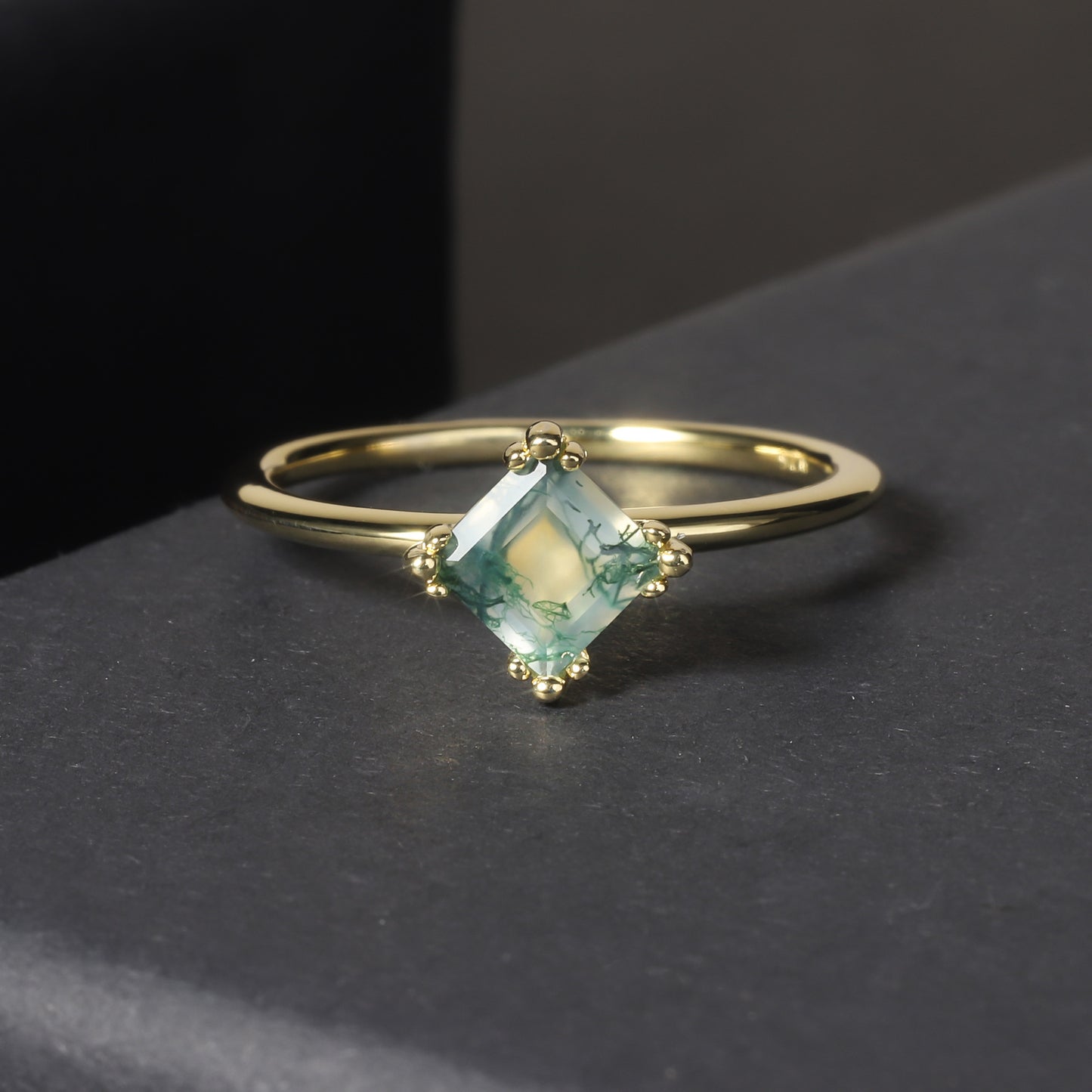 Noxypera Natural Aquatic Agate Ring