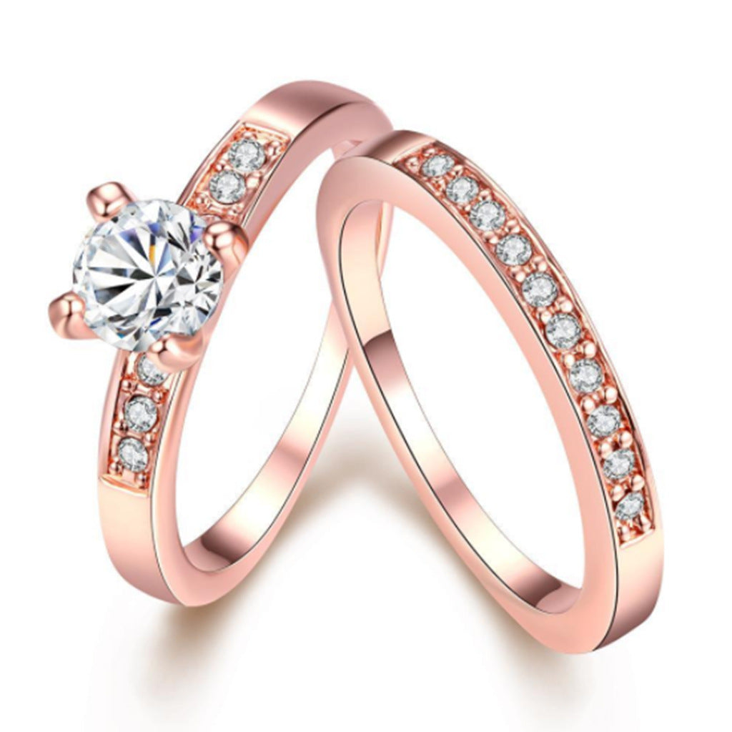 Noxypera Rose Gold Ring With Diamonds