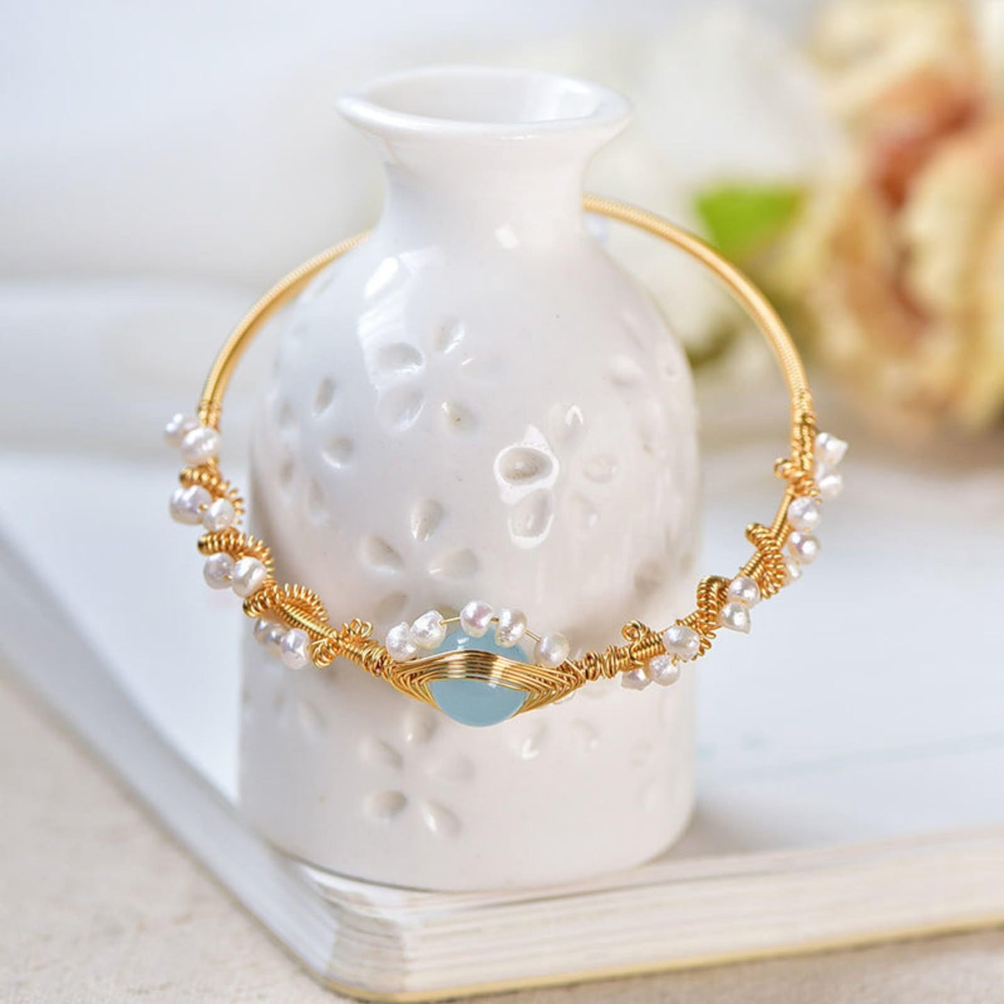 Noxypera Gold Plating Pearl Bracelets