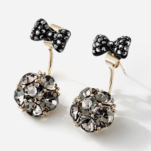 Noxypera 925 Silver Bow Stud Earrings