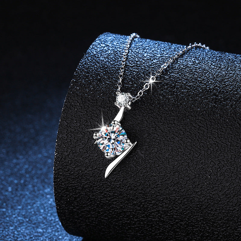 Noxypera S925 Sterling Silver 1 Carat Moissanite Necklace