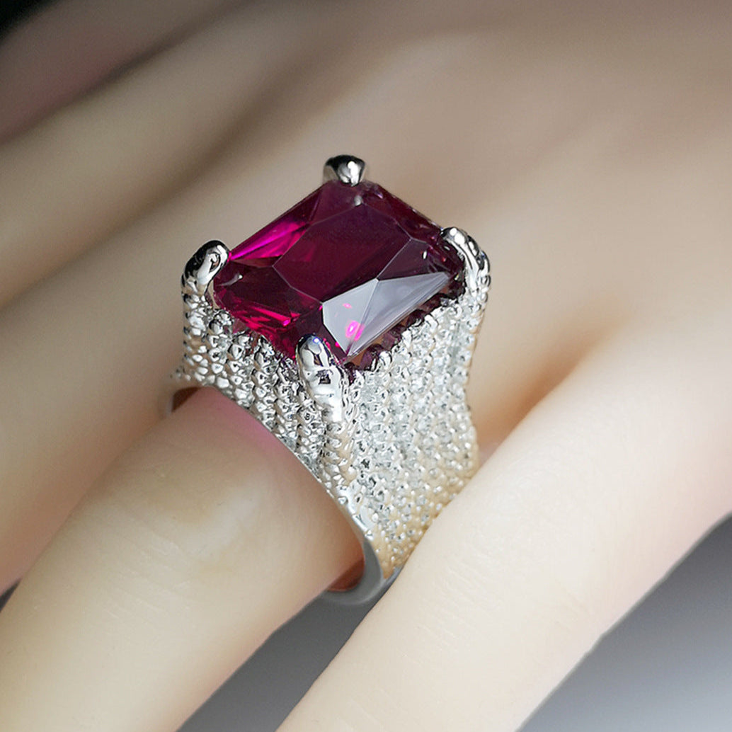 Noxypera Square Ruby Ring