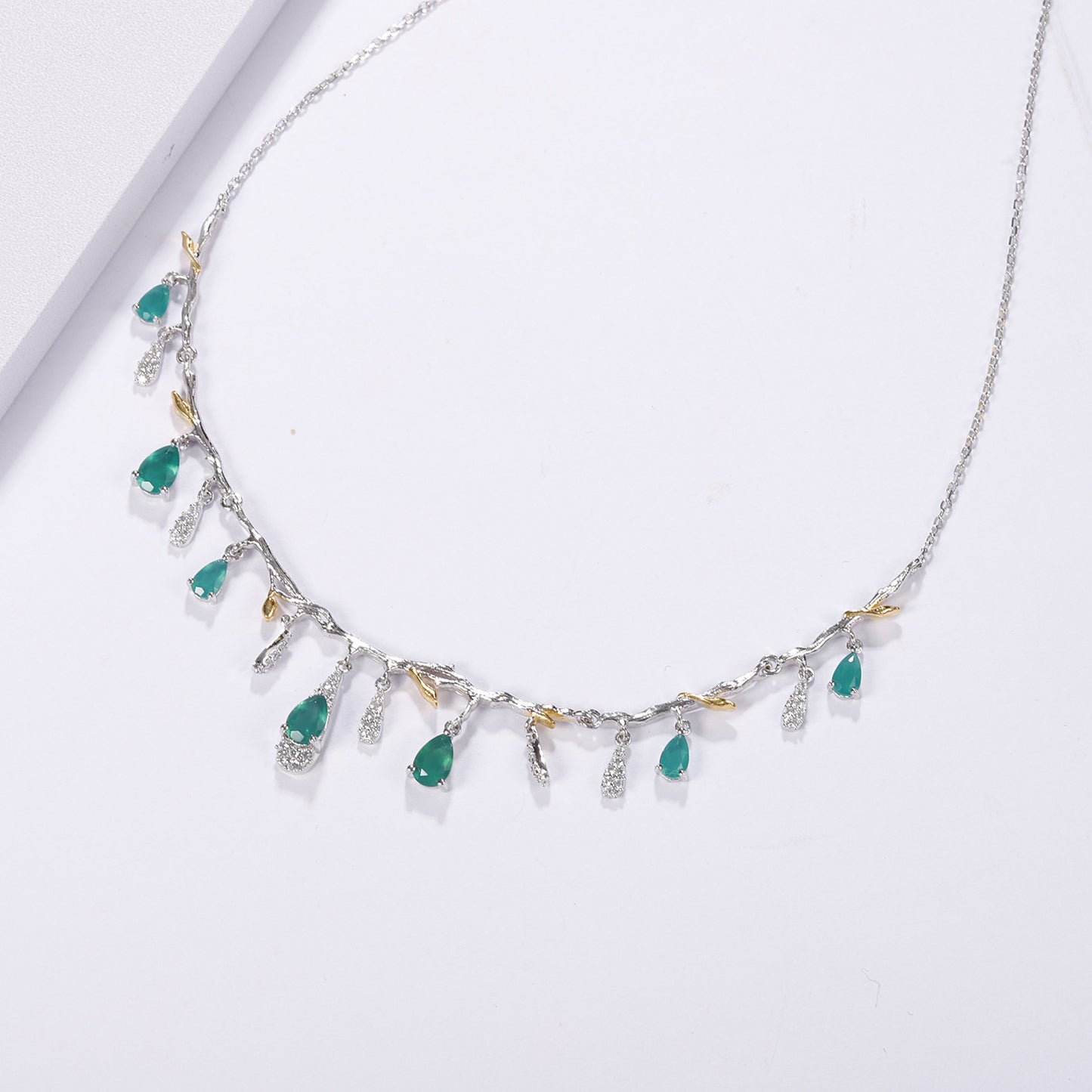 Noxypera S925 Silver Natural Topaz Necklace