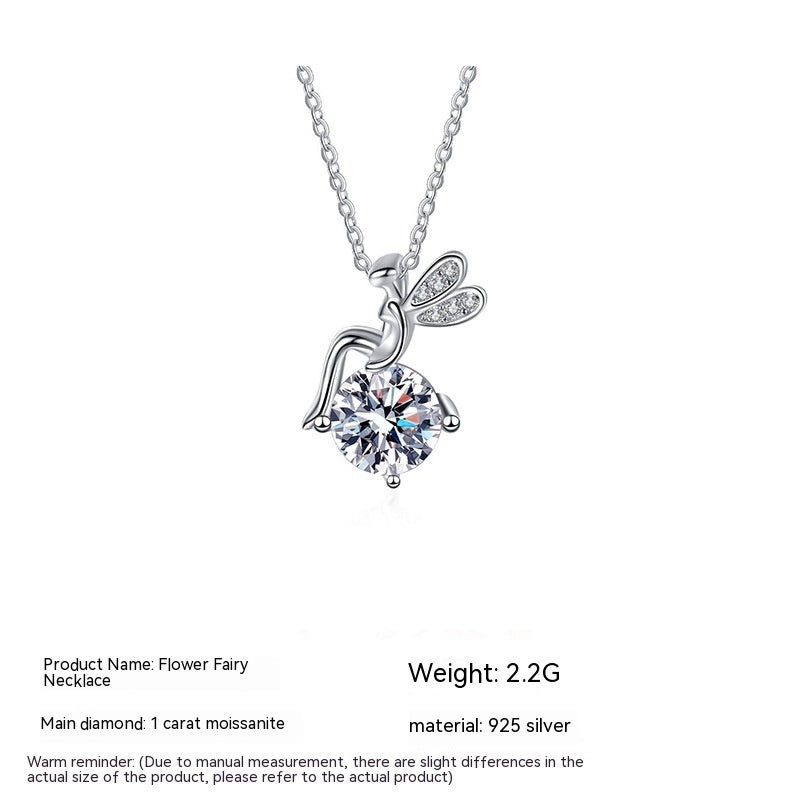 Noxypera Moissanite 925 Sterling Silver Farcent Necklace